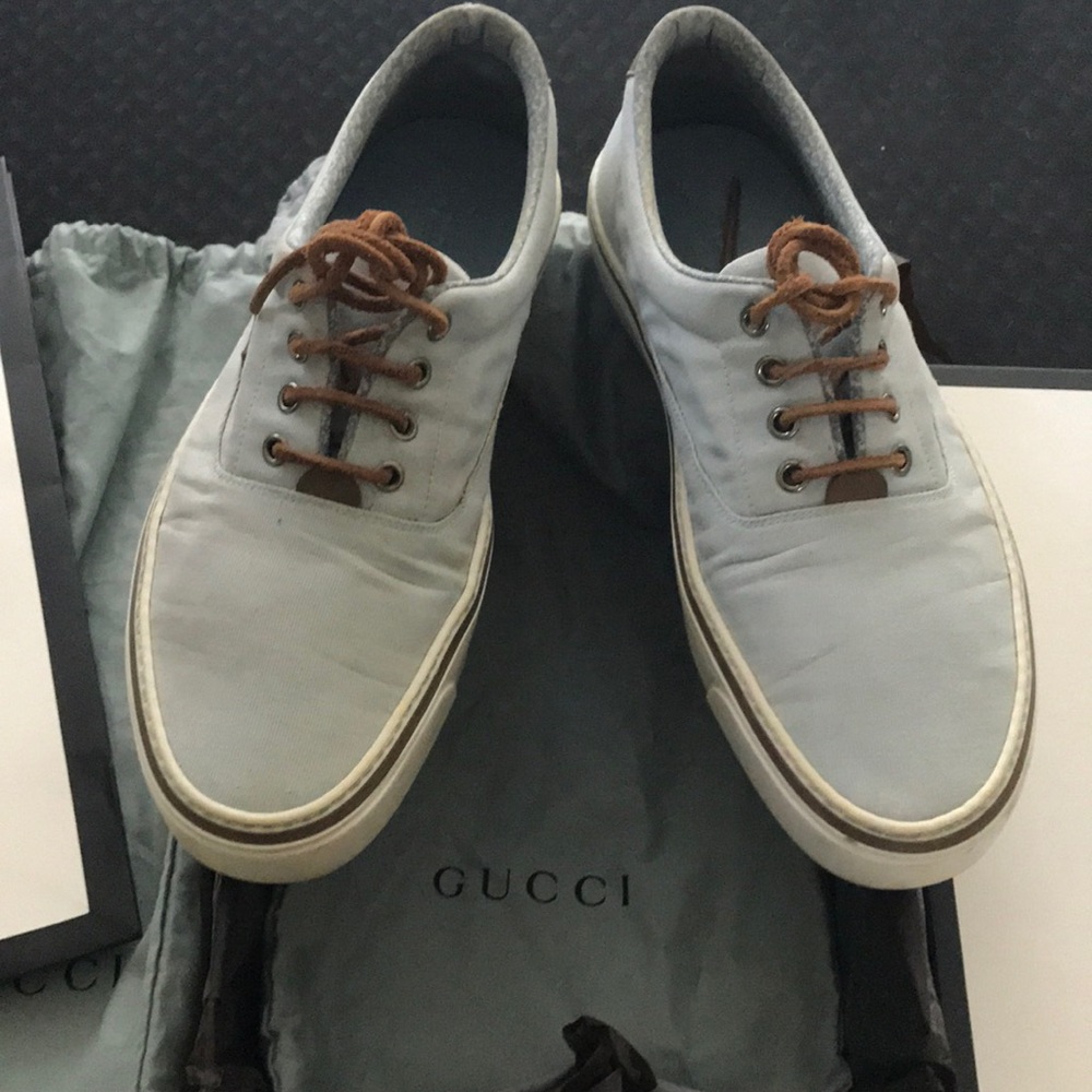 Gucci Boat Shoes Light Blue